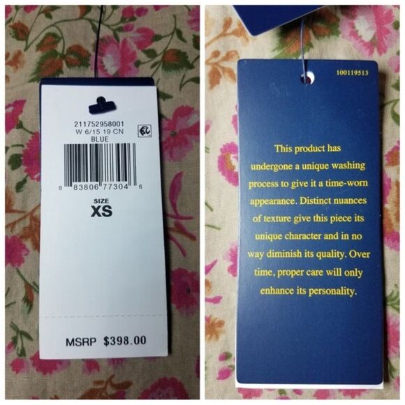 NWT|Polo Ralph Lauren Floral Canvas Barn Jacket, XS - Picture 16 of 16